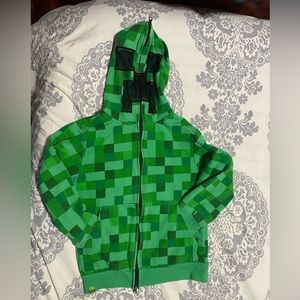 Minecraft Creeper zip-up sweatshirt